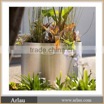 FB007 Arlau round outdoor stainless steel flower planter for sale