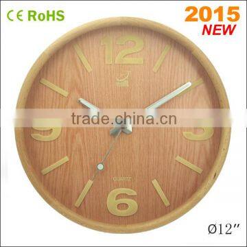 12 inch luminous wood case wallclocks (12W40NA-Y3)