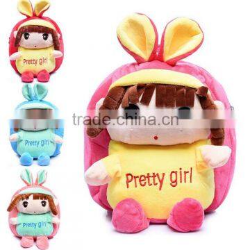 2016 Popular Promotional Plush Cartoon Doll Children's School Backpack photo-2