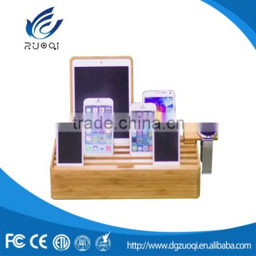 Hot selling FCC CE certification bamboo material fashion public charging station