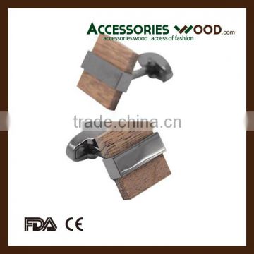 wholesale handmade natural wood cufflinks sets with case