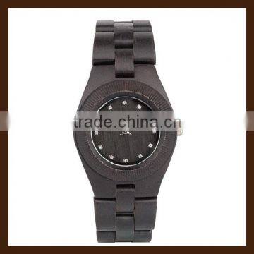 Customized Brand brown black wood watch for man and woman