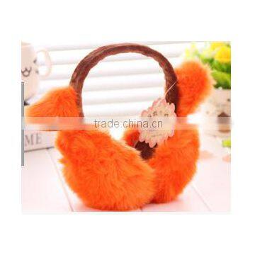 New arrival headphone with mic and volume control with good quality Wool cloth with soft nap warm ear muff headphone