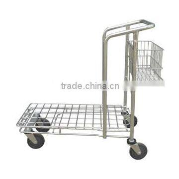 RH-WT08 Wheeled Warehouse Hand Cart With Basket