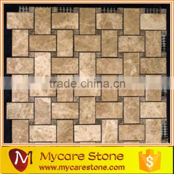 natural beige marble bones shape marble mosaic tile