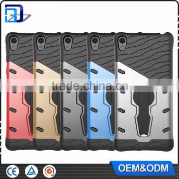 High Quality Mobile Phone TPU + PC Hard Kickstand Armor Hybrid Case For Sony Xperia E5 Back Covers photo-2