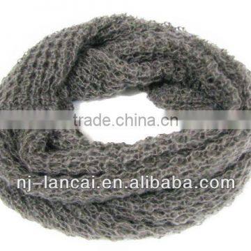 fashion 100% acrylic mohair pointelle knitted snood