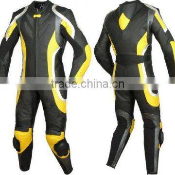 Motorbike leather suit/With your logos, motorcycle racing