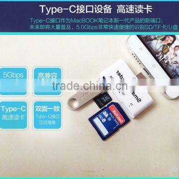 USB 3.1 Type C USB-C to USB 3.0 Female OTG Adapter & TF SD Smart Card Reader For PC Laptop Tablet Macbook