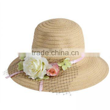 2016 ladies travel sun beach straw paper bucket hats