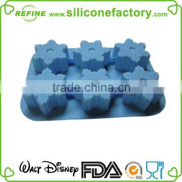 Christmas Colorful Cute Silicone Snowflake Shape Cake Mould photo-3