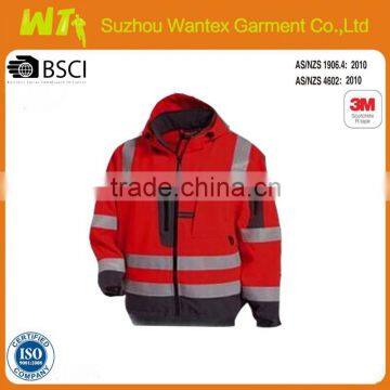 hi vis red safety reflective working jacket reflective safety working jacket men windproof safety working