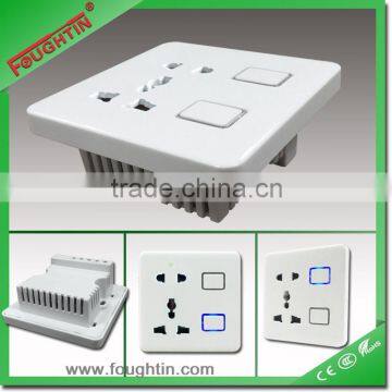 Wifi smart wall socket with light 5pin multi function switch socket