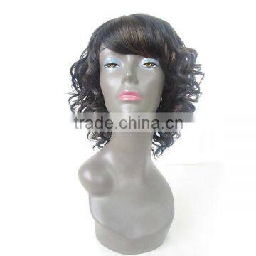 Factory supplier newest women short curly wig short human hair wigs