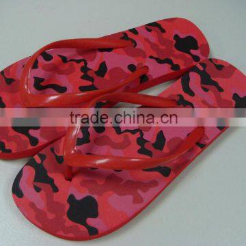 Ladies Plain Camoflage Beach Summer Rubber Thong