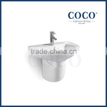 K-E4020 Ceramic Bathroom Lavatory Wall Hung Basin With Pedestal photo-1