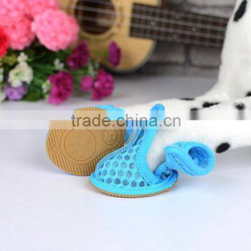 Pink Dog Boots Breathable Sandals Pet Puppy Anti-Slip Shoes photo-6