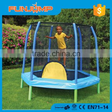 FUNJUMP Kids Mini Indoor 55 inch Trampoline with Safety Net