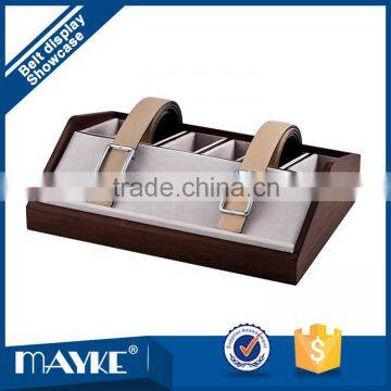 Unique 6-Grid wooden belt display rack for Belt Shop display rack