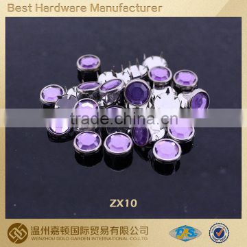 good quality rhinestone prong studs for apparel cloths with 4 claws