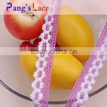 2016 Purple African Guipure Cotton Ribbon Trim Crochet Accessories Lace C250105