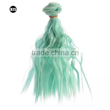 Green Short Wavy Hair Extension Hairpiece for Blythe Dolls