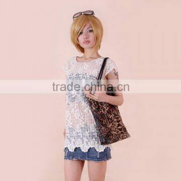 New arrival women fashion hollow sexy summer crochet mesh lace top