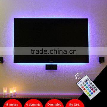 5V USB LED Strip 5050 RGB TV Background Lighting with RF Controller 50cm / 1m / 2m Set