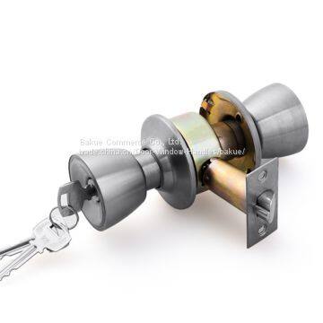 Door Hardware Ss201 Door Knob Ball Lock in Satin Nickel for Privacy photo-3