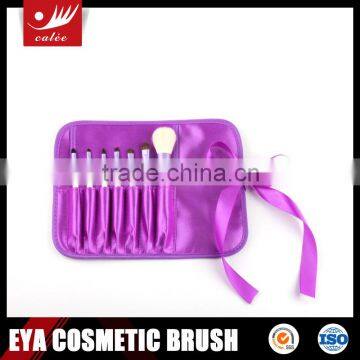 7pcs Convenient Travel Makeup Brush Set in Purple pouch