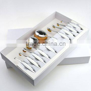 10pcs Silver White Private Label Cosmetics Oval Makeup Brush Maquiagem photo-6