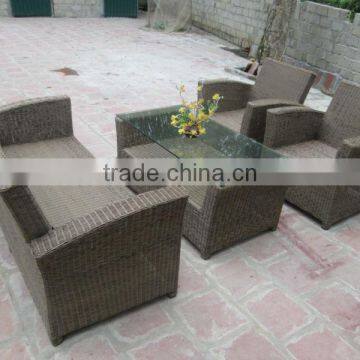 High quality table and chair made from rattan, cheap price