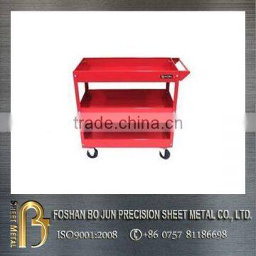 OEM red powder coated movable metal cart china suppliers