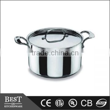 Sauce pot with lid Three layers of steel pot cover ears