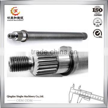 Auto parts custom precision CNC machining steel spline shaft machined carbon steel spline shaft