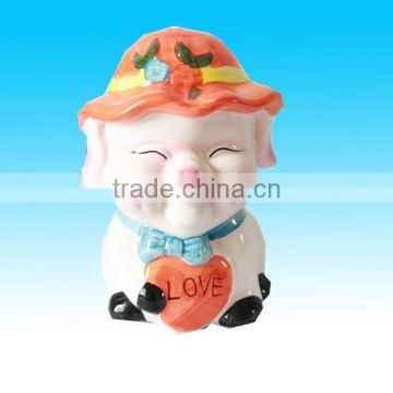 fashion lover new gift bank lovely valentine pig with heart shape