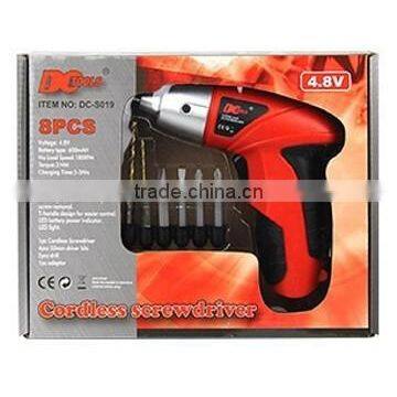 DC Mini Rechargeable Electric Screwdriver Household DIY Power Tool Set 8 Pcs Spare Parts photo-2