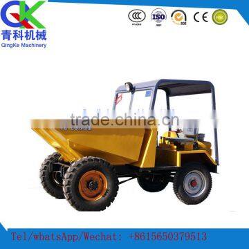 Qingke Designed 15kw Mini Tip Lorry Front Loader Dump Truck in High Quality High Efficiency