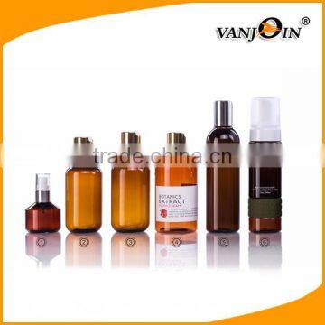 PET Amber Shampoo Bottle with Disc Cap