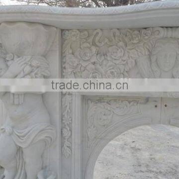European Style Arch Marble Fireplace Mantel photo-5