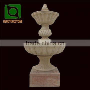 Yellow Marble 2 Tier Fountains for Sale