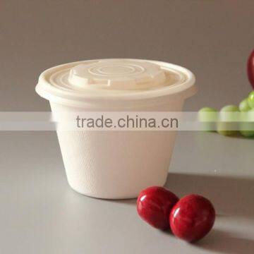 16oz-sugarcane Bagasse Cup With PLA Lid 500ml photo-2