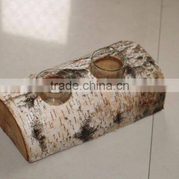 High Quality factory directly antiquated wooden candle holder for sale