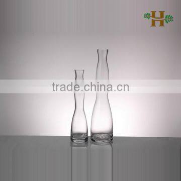Made by Hand Blown Tall and Clear Glass Cylinder Vase