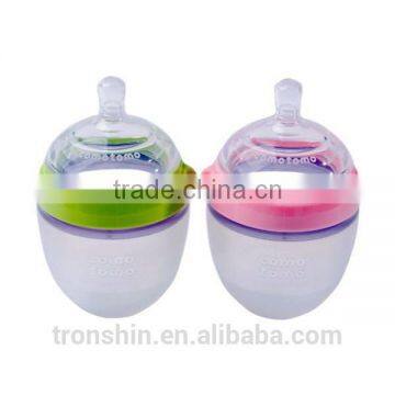 5 Ounce BPA Free Natural Polypropylene Silicone Bottle for Babies With Dispensing Spoon&Plastic Storage Cap photo-3