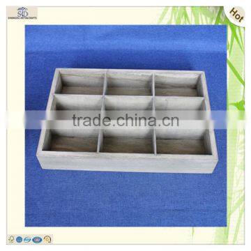 cheap handmade shabby antique processed standing paulownia wooden tray
