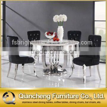 Foshan Stainless Steel Marble Round Dining Table 886# photo-3