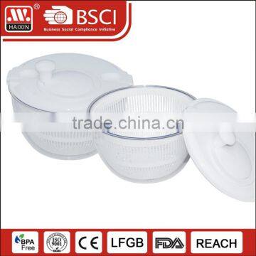 Haixng supermarket pp/ps plastic salad manual vegetable spinner