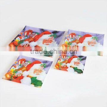 Glass Plate Set with Decal, Square Glass Dish, G321082