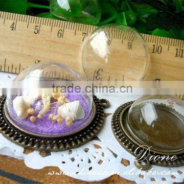 Mouth Blown Modern Decoration Glass Globe Customized Flower Clear Glass Display Dome photo-2
